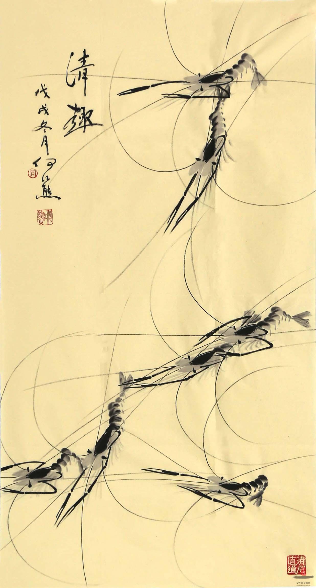 何江熊花鸟《清趣》